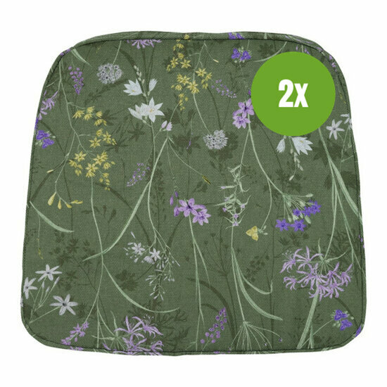Wicker universeel ca.48x48cm Donna green canvas eco+ 2 stuks