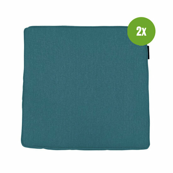 Luxe zitkussen ca.40x40cm Sea blue canvas eco+ 2 stuks