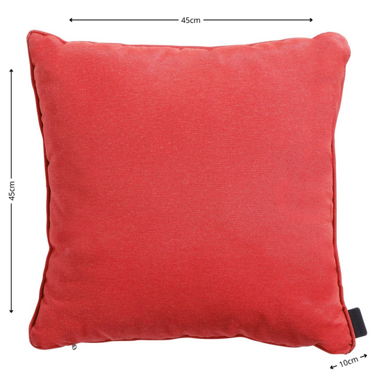 Sierkussen paspel ca.45x45cm Panama brick red 2 stuks