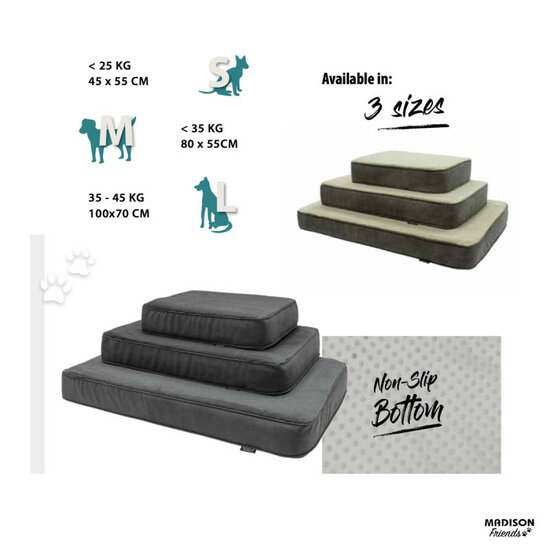 Orthopedisch kussen ca.55x45cm Grey