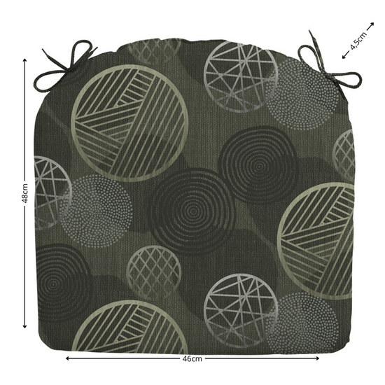 Zitkussen ca.46x48cm Circle green 2 stuks