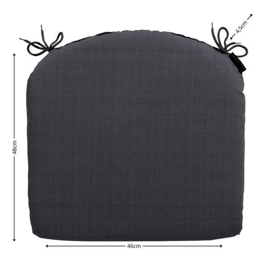 Zitkussen ca.46x48cm Basic black 2 stuks