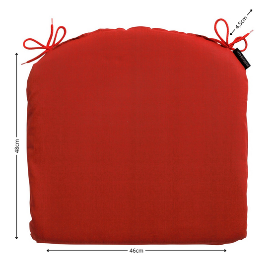 Zitkussen ca.46x48cm Basic red 2 stuks