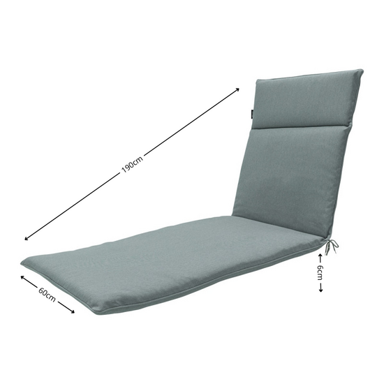 Ligbedkussen ca.190x60cm Silver canvas eco+