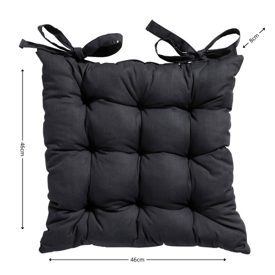 Toscane kussen ca.46x46cm Basic black 2 stuks