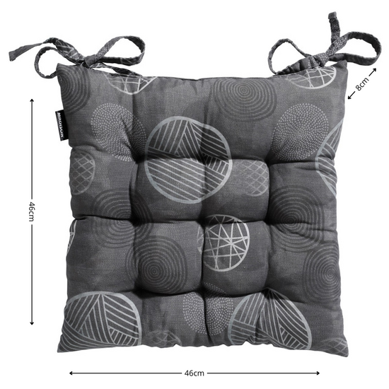 Toscane kussen ca.46x46cm Circle grey 2 stuks