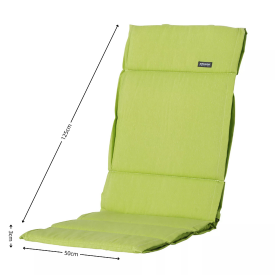 Kussen fiber de luxe ca.125x50cm Panama lime 2 stuks