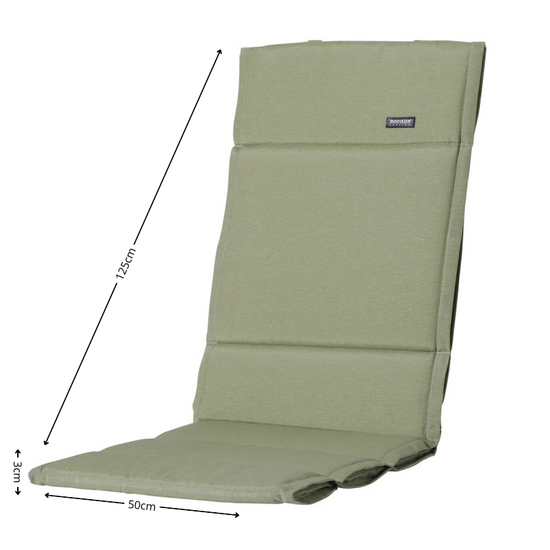 Kussen fiber de luxe ca.125x50cm Panama sage 2 stuks