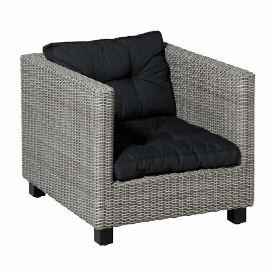 Florance zit ca.73x73cm Basic black 2 stuks