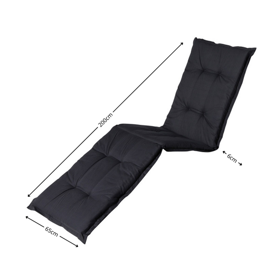 Ligbedkussen ca.200x65cm Basic black