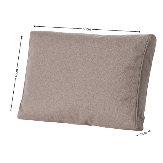 Lounge rugkussen ca.40x60cm Outdoor Manchester taupe 2 stuks