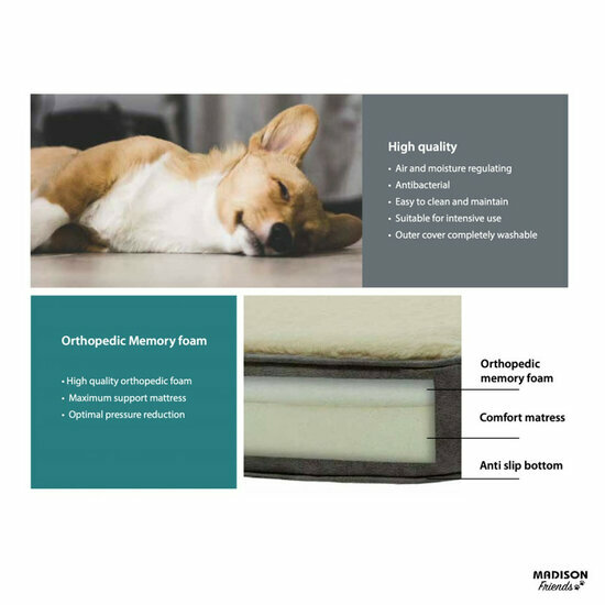 Orthopedisch kussen ca.55x45cm Taupe