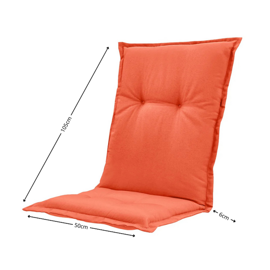 Kussen lage rug ca.105x50cm Panama flame orange 2 stuks