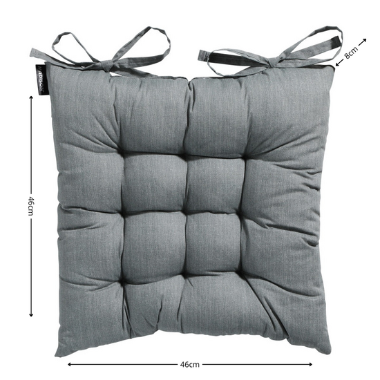 Toscane kussen ca.46x46cm Basic grey 2 stuks