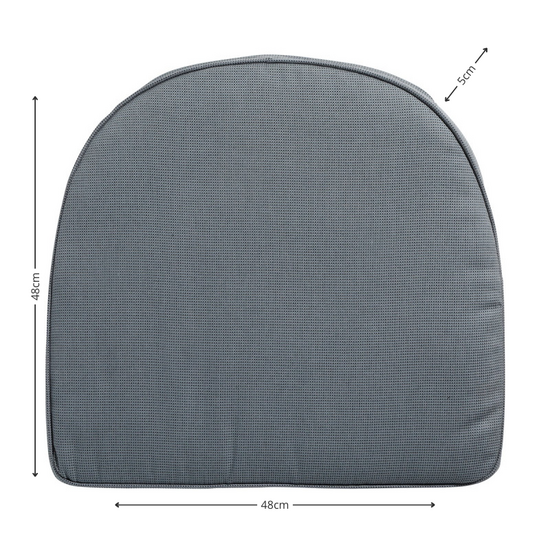 Wicker york ca.48x48cm Rib grey 2 stuks