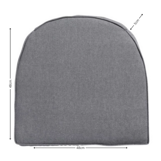 Wicker york ca.48x48cm Outdoor Oxford grey 2 stuks
