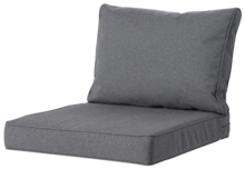Madison Luxe Loungekussens | Outdoor Manchester Grey | 60x60 + 60x40cm | Extra dik